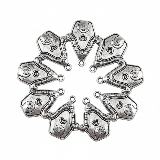 10pc Silver Fairy Door Charms