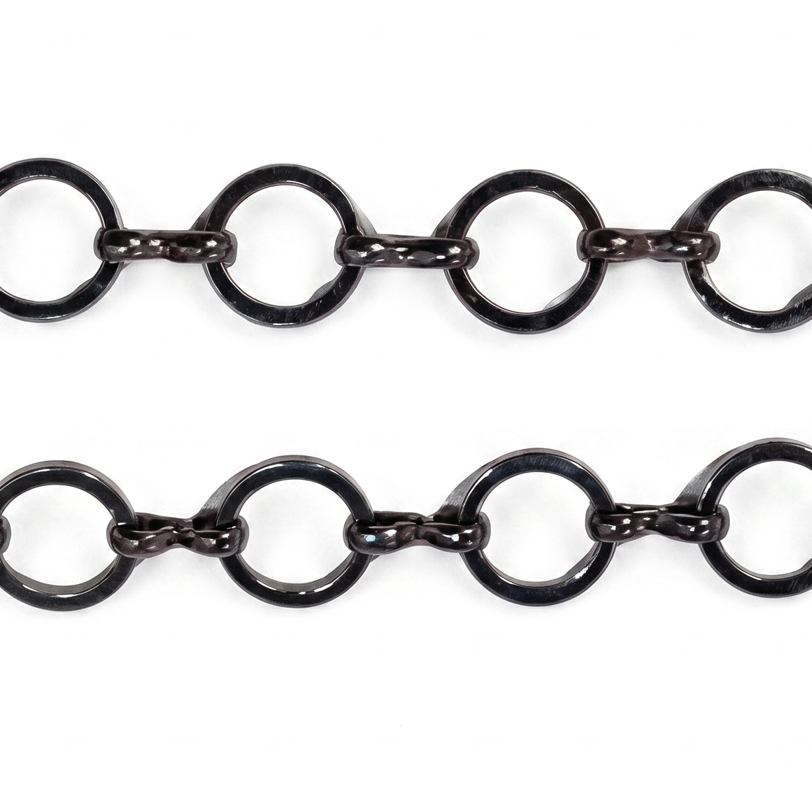 1m 12mm Gunmetal Black Round Link Chain