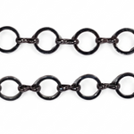 1m 8mm Gunmetal Black Round Link Chain