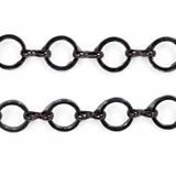 1m 12mm Gunmetal Black Round Link Chain