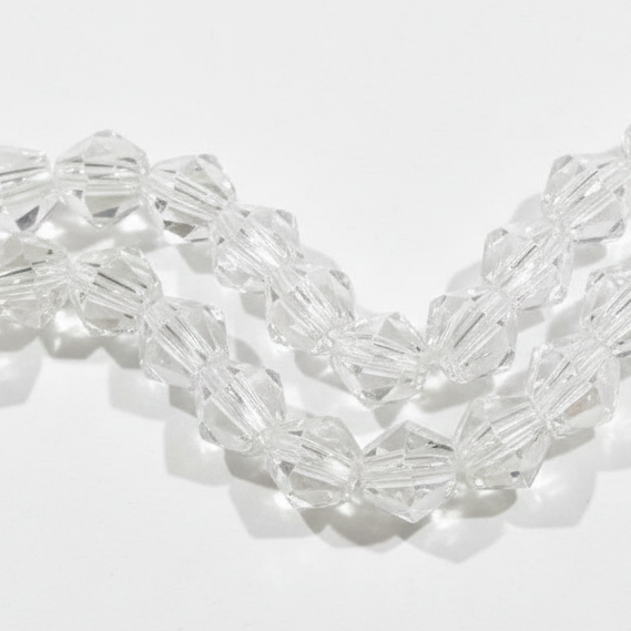 4mm Crystal Glass AB Bicones