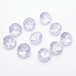 10pc Light Blue Faceted Acrylic Rondelle Beads