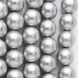 10mm Silver Round Acrylic Beads