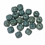 20pc Blue Metallic Baroque Glass Beads