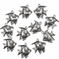 10pc Large Stripy Fish Charms