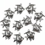 10pc Large Stripy Fish Charms