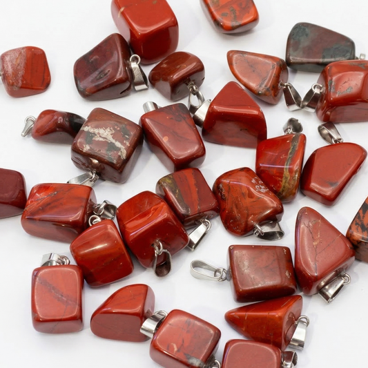 Red Jasper Nugget Pendant with Bail