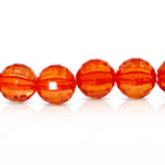 15mm Red Round Faceted Acrylic Beads