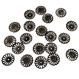 20pc 15mm Gunmetal Black Bead Caps