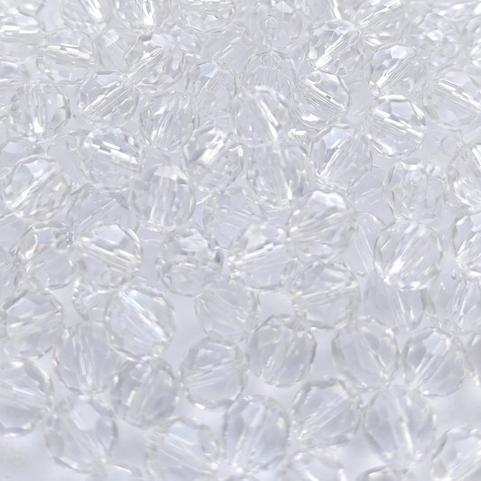 BULK SALE! 1000 Clear Acrylic Faceted Beads