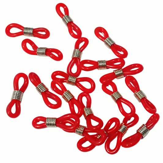 20pc Red 20mm Eye Glass Chain Connectors