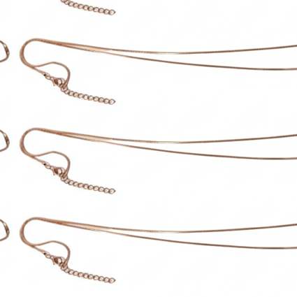 Long Rose Gold Snake Necklace Chain