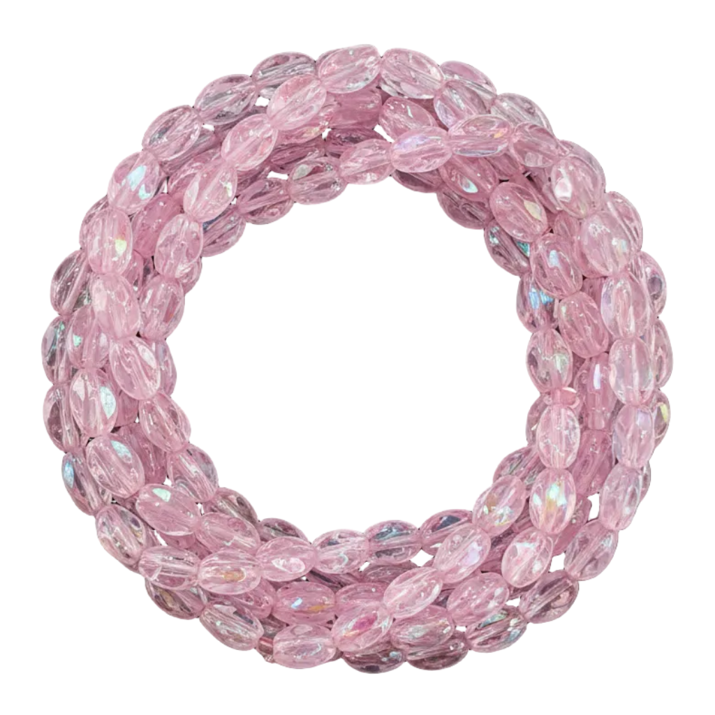 10mm Pink Glass Nugget Beads