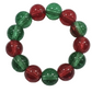 6mm Red & Green Glass Crackle Beads