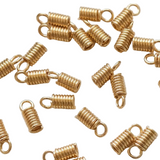 25pc Gold Spring Cord Ends
