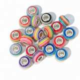 20pc Mixed Stripey European Bead Pack