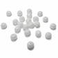 LAST1! 25pc Small Czech White Rondelle Beads