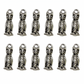 10pc Small Dark Silver Owl Charm