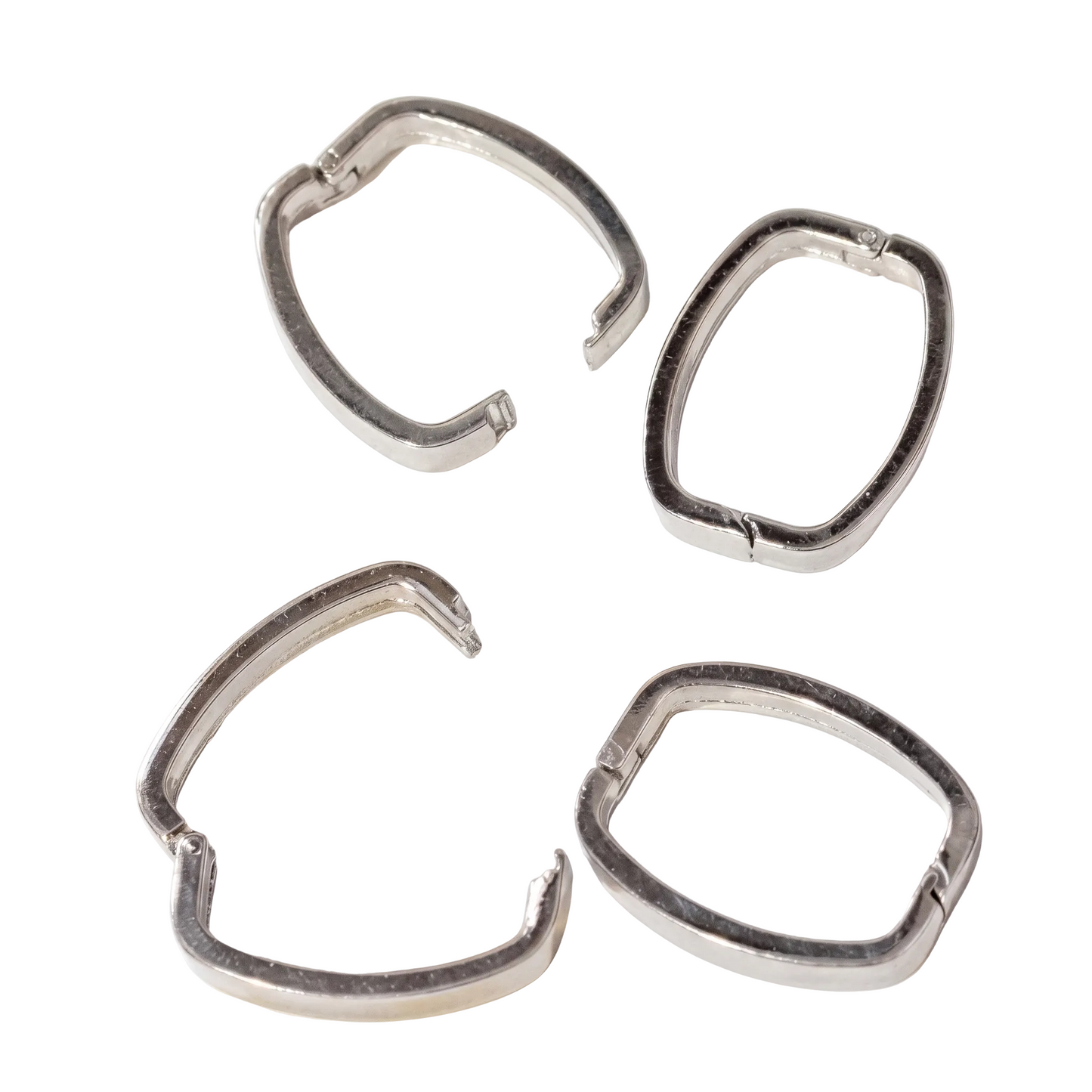 4pc Silver Necklace Shortener Clasps