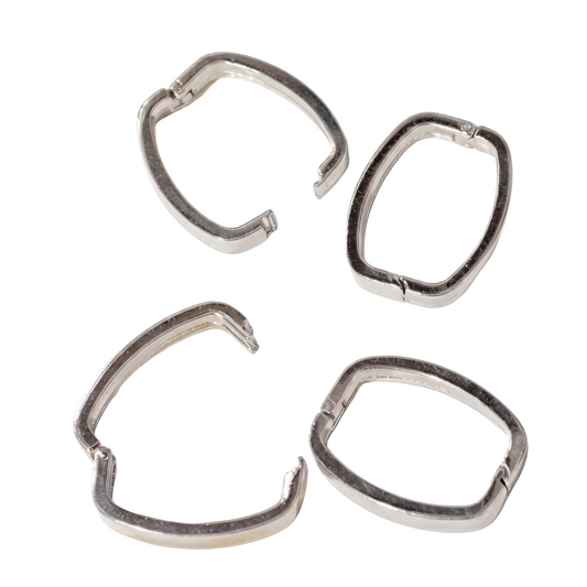 4pc Silver Necklace Shortener Clasps