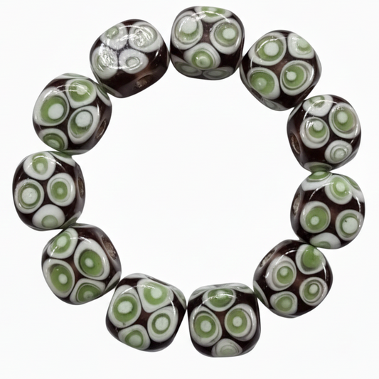 1pc Patterned Lampwork Bead