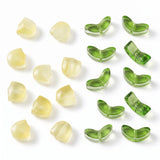 20pc Yellow Tulip Lampwork Glass Beads