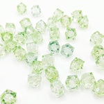 40pc 8mm Green Cube Faceted Acrylic Beads
