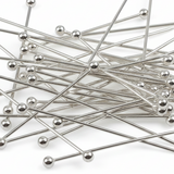 50pc 4cm Platinum Silver Ball Head Pins