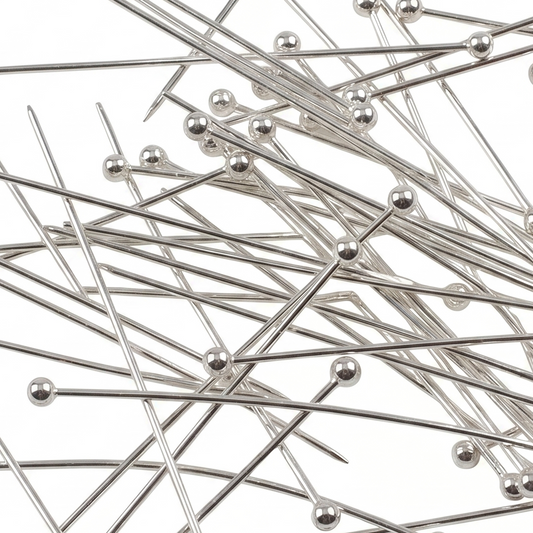 50pc 4cm Bright Silver Ball Head Pins