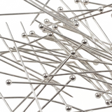 50pc 4cm Bright Silver Ball Head Pins