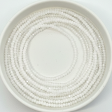 Tiny White Crystal Rondelle Beads