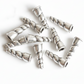 10pc Silver Spiral Seashell Pendants