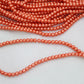 4mm Orange Glass Pearls