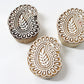 Paisley Hand Carved Wooden Block Stamp