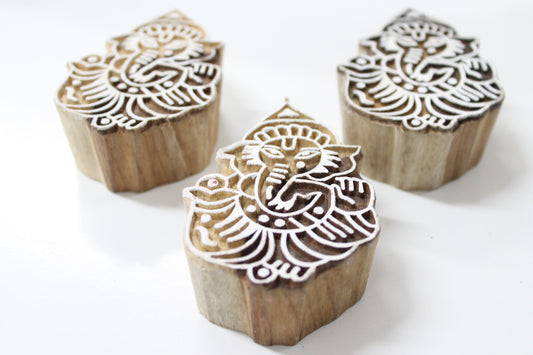 Ganesh Hand Carved Indian Block Stamp