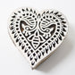 Heart Hand Carved Wooden Block Stamp