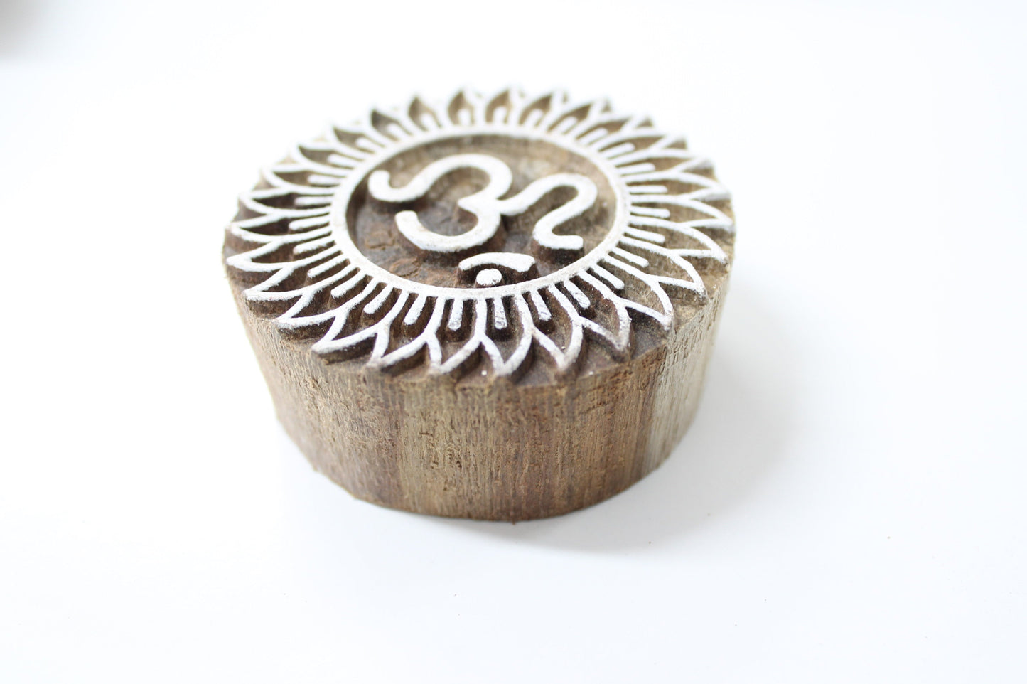 Om Hand Carved Indian Block Stamp