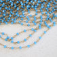 Blue Glass Designer Linked Chain