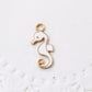 4pc White Enamel Sea Horse Charms