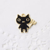 4pc Cute Black Devil Enamel Charms