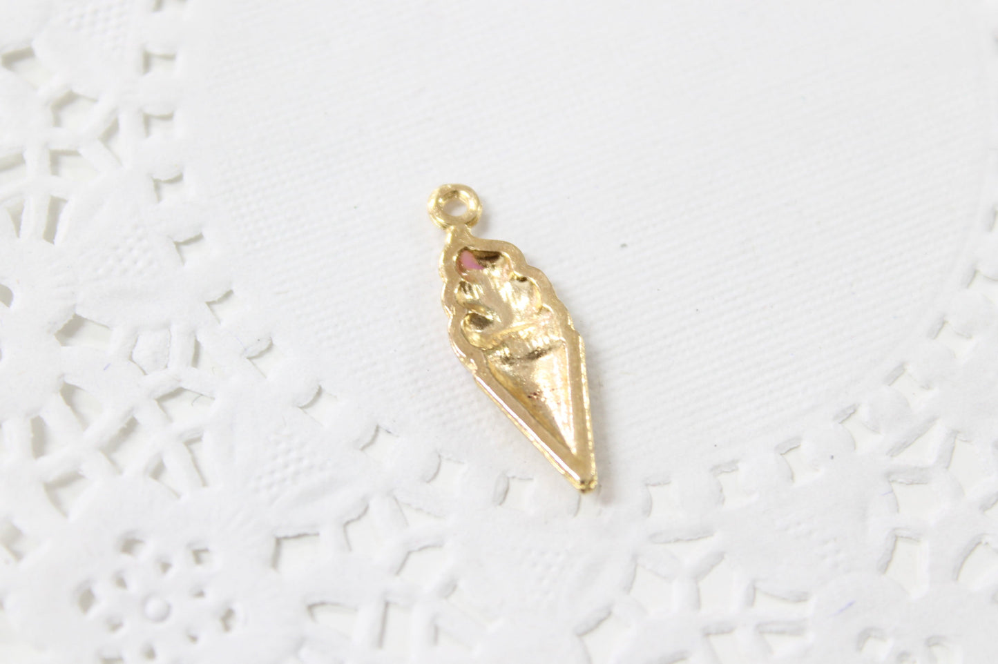 4pc Ice Cream Cone Enamel Charms