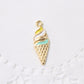 4pc Ice Cream Cone Enamel Charms