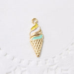 4pc Ice Cream Cone Enamel Charms