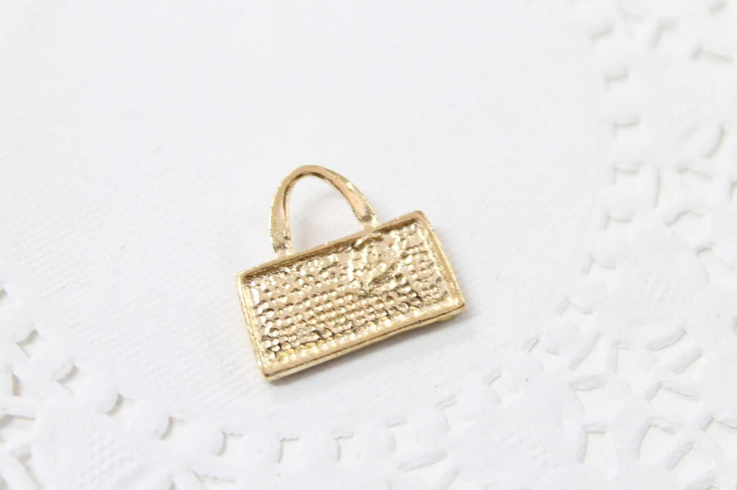 4pc Yellow Enamel Hand Bag Charms
