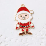 4pc Santa Claus Enamel Charms