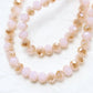 Pink Dual Coloured Crystal Rondelles Approx 100 beads