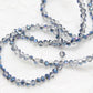 Dual Coloured Blue Crystal Rondelles Approx 152 beads