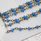 Blue Glass Designer Linked Chain