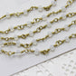 Opalite Glass Designer Linked Chain