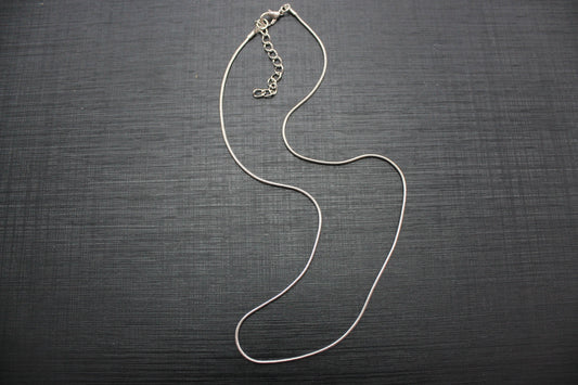 Platinum Silver Snake Chain Necklace
